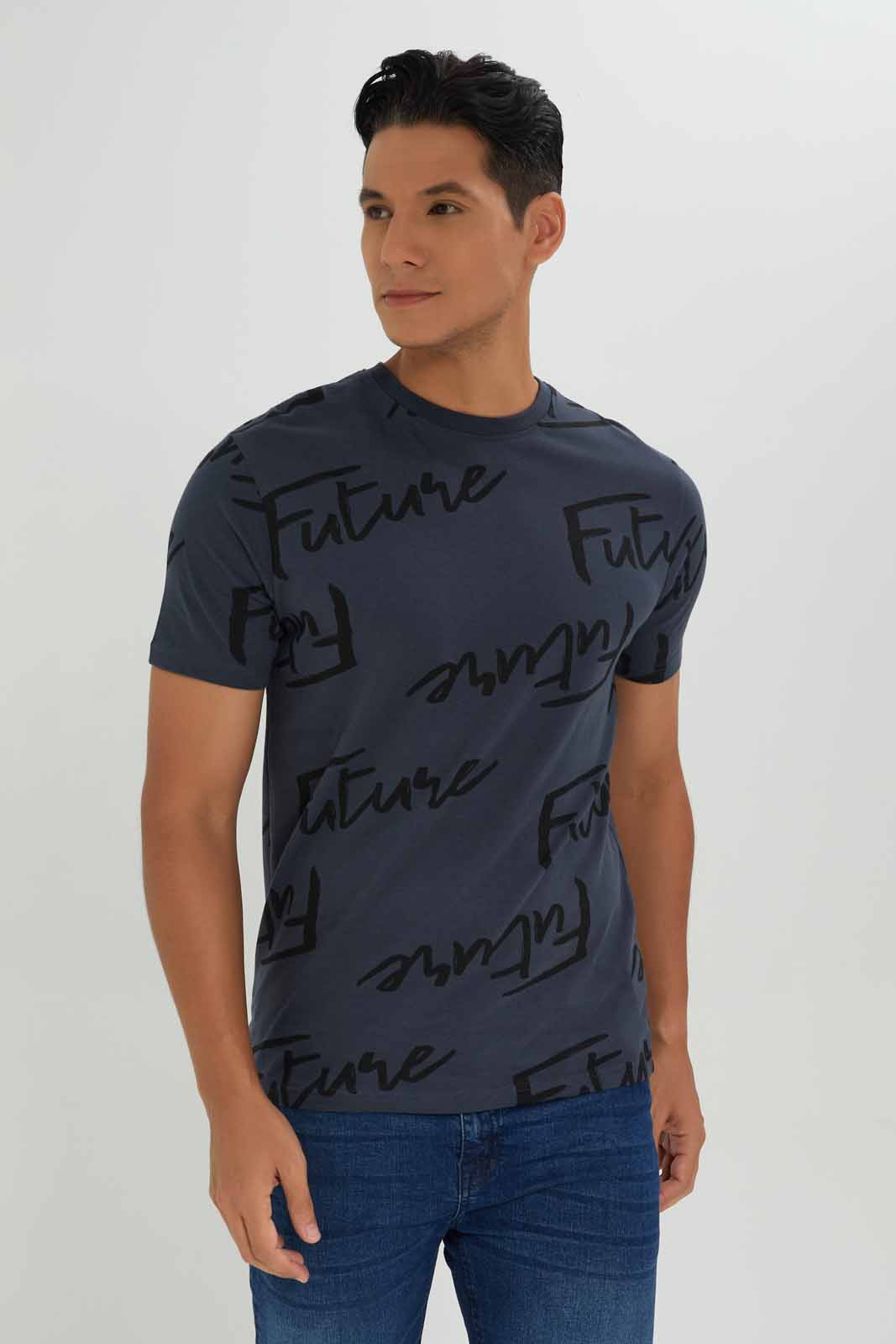 Redtag-Men-Dark-Grey-Aop-T-Shirt-Category:T-Shirts,-Colour:Charcoal,-Deals:New-In,-Dept:Menswear,-Filter:Men's-Clothing,-Men-T-Shirts,-New-In-Men-APL,-Non-Sale,-Section:Men,-W22B-Men's-