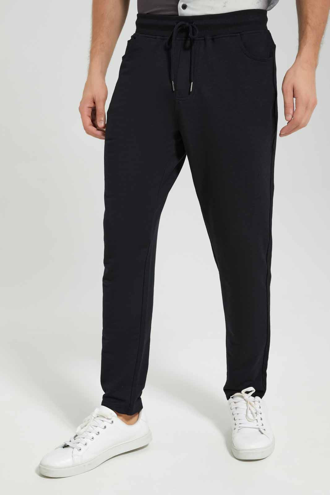 Redtag-Men-Black-5-Pocket-Track-Pant-Category:Joggers,-Colour:Black,-Deals:New-In,-Dept:Menswear,-Filter:Men's-Clothing,-Men-Joggers,-New-In-Men-APL,-Non-Sale,-Section:Men,-W22B-Men's-