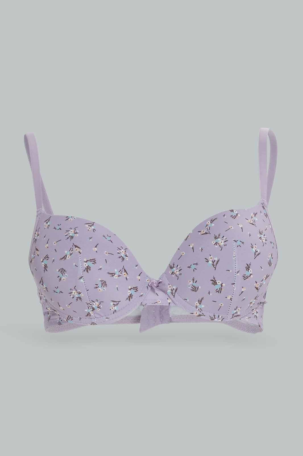 Redtag-Women-Pack-Of-2-Push-Up-Bra-Printed-Solid-Category:Bras,-Colour:Assorted,-Deals:New-In,-Dept:Ladieswear,-Filter:Women's-Clothing,-New-In-Women-APL,-Non-Sale,-Section:Women,-W22B,-Women-Bras--