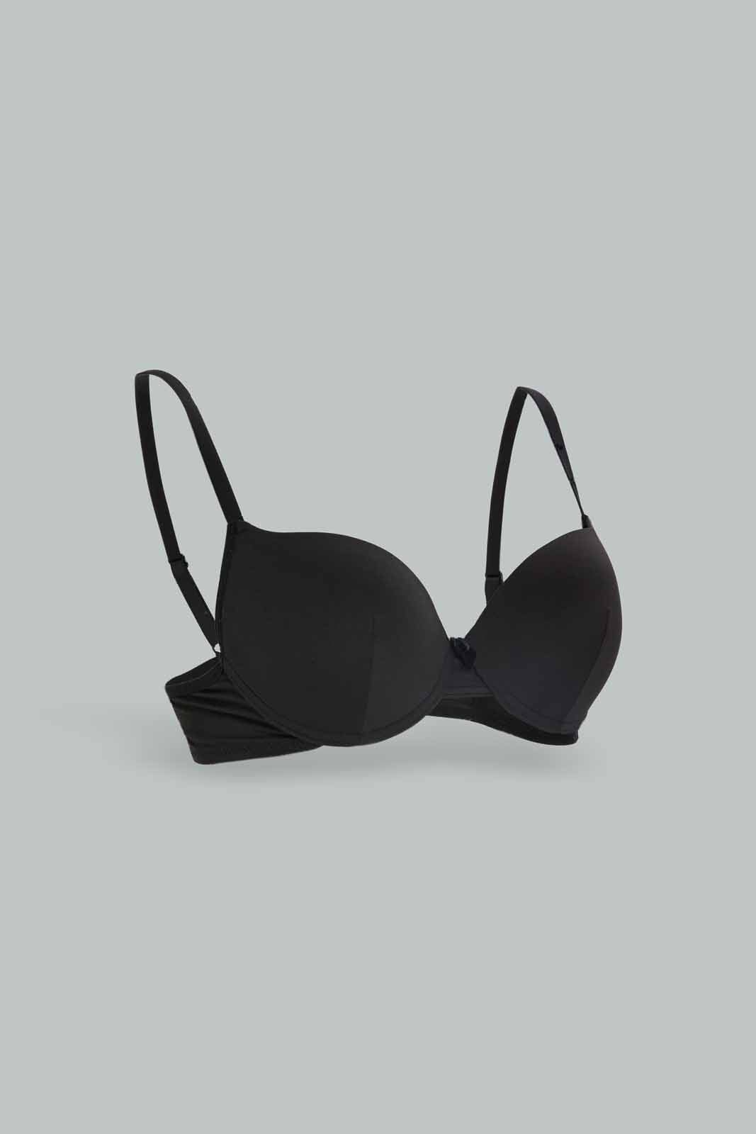 Redtag-Women-Solid-Push-Up-Bra-Black-And-Beige-Category:Bras,-Colour:Assorted,-Deals:New-In,-Dept:Ladieswear,-Filter:Women's-Clothing,-New-In-Women-APL,-Non-Sale,-Section:Women,-W22B,-Women-Bras--