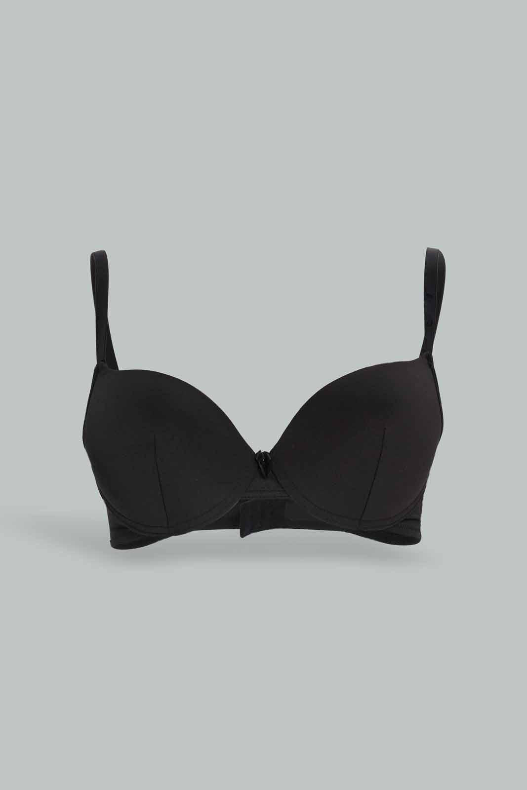 Redtag-Women-Solid-Push-Up-Bra-Black-And-Beige-Category:Bras,-Colour:Assorted,-Deals:New-In,-Dept:Ladieswear,-Filter:Women's-Clothing,-New-In-Women-APL,-Non-Sale,-Section:Women,-W22B,-Women-Bras--