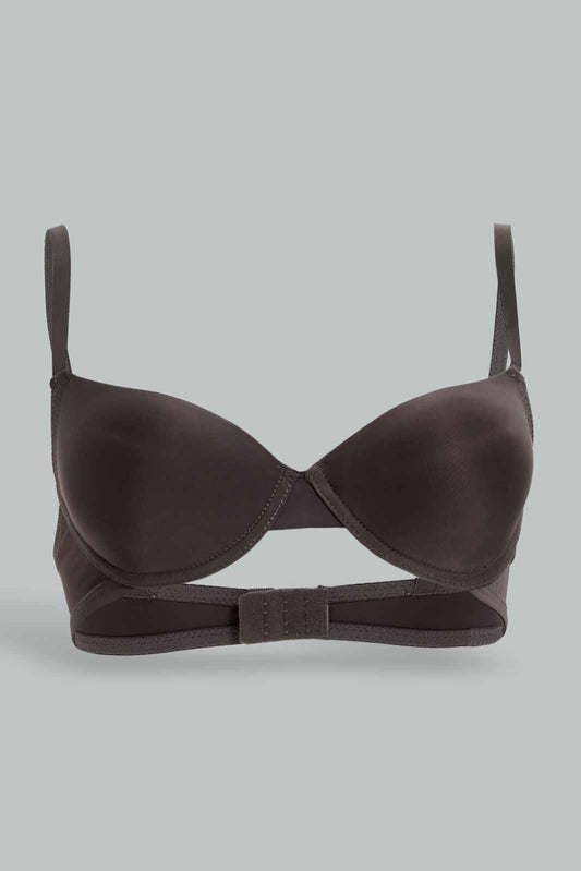 Redtag-Women-Grey-Color-Plain-Single-Pack-Plunge-Bra-Category:Bras,-Colour:Grey,-Deals:New-In,-Dept:Ladieswear,-Filter:Women's-Clothing,-New-In-Women-APL,-Non-Sale,-Section:Women,-W22B,-Women-Bras--