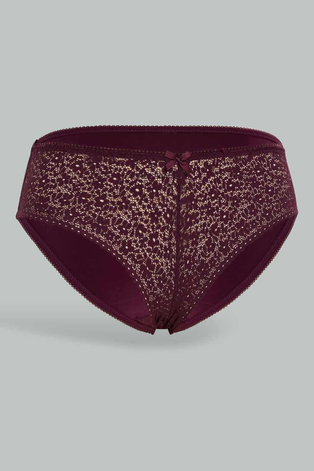 Redtag-Women-Burgundy/Beige-Color-Boyleg-Non-Padded-Brief-(2-Pack-)-Category:Briefs,-Colour:Assorted,-Deals:New-In,-Dept:Ladieswear,-Filter:Women's-Clothing,-New-In-Women-APL,-Non-Sale,-Section:Women,-W22B,-Women-Briefs--