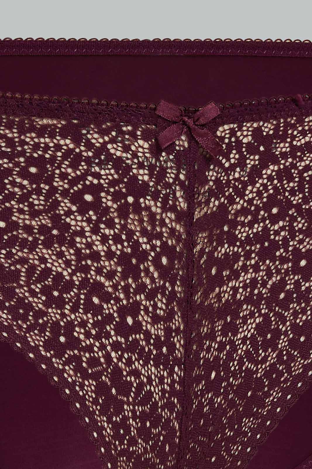 Redtag-Women-Burgundy/Beige-Color-Boyleg-Non-Padded-Brief-(2-Pack-)-Category:Briefs,-Colour:Assorted,-Deals:New-In,-Dept:Ladieswear,-Filter:Women's-Clothing,-New-In-Women-APL,-Non-Sale,-Section:Women,-W22B,-Women-Briefs--