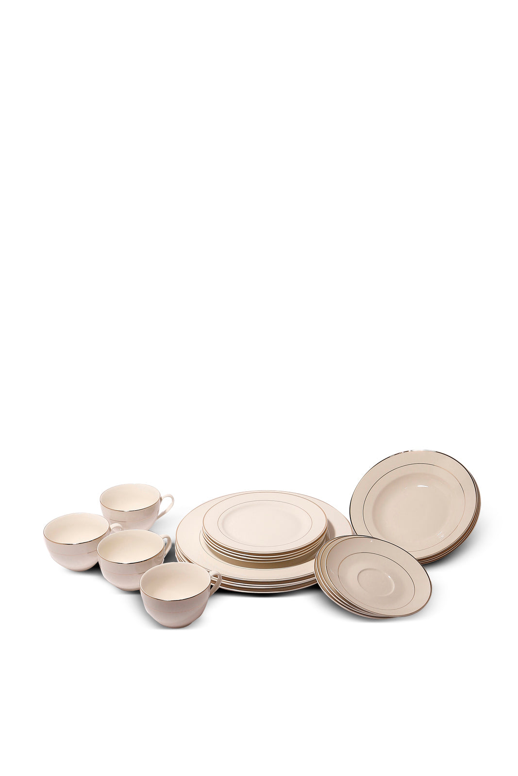 Redtag-White-Dinner-Set-With-Gold-Rim-(20-Piece)-Category:Dinner-Sets,-Colour:Gold,-Deals:New-In,-Dept:Home,-Filter:Home-Dining,-HMW-DIN-Crockery,-New-In-HMW-DIN,-Non-Sale,-S23A,-Section:Homewares-Home-Dining-