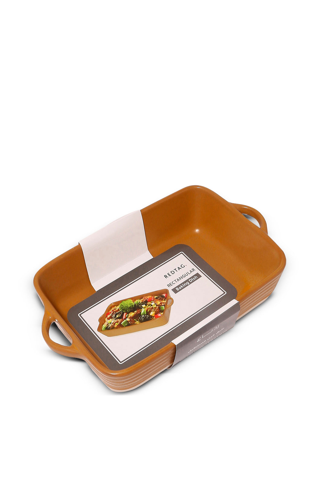 Redtag-Mustard-Rectanguler-Baking-Dish-(Large)-Category:Servewares,-Colour:Mustard,-Deals:New-In,-Dept:Home,-Filter:Home-Dining,-HMW-DIN-Serveware,-New-In-HMW-DIN,-Non-Sale,-S23A,-Section:Homewares-Home-Dining-