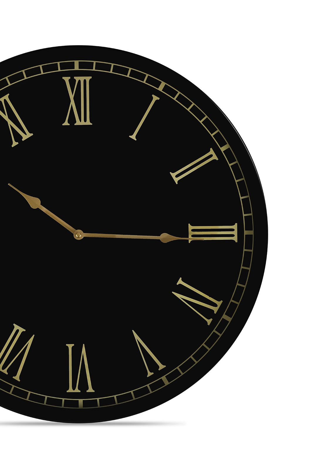 Redtag-Black-Decorative-Wall-Clock-Category:Clocks,-Colour:Black,-Deals:New-In,-Dept:Home,-Filter:Home-Decor,-HMW-HOM-Wall-Decor-&-Mirrors,-New-In-HMW-HOM,-Non-Sale,-S23A,-Section:Homewares-Home-Decor-