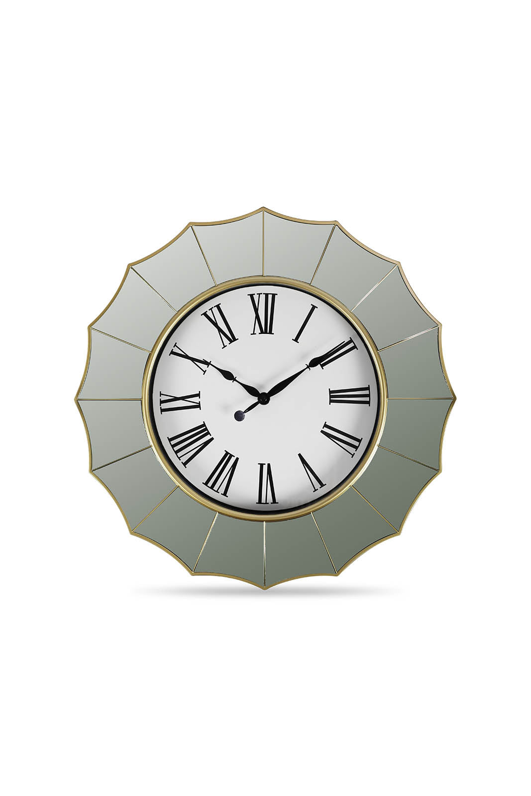 Redtag-Gold-Decorative-Mirror-Frame-Wall-Clock-Category:Clocks,-Colour:Gold,-Deals:New-In,-Dept:Home,-Filter:Home-Decor,-HMW-HOM-Wall-Decor-&-Mirrors,-New-In-HMW-HOM,-Non-Sale,-S23A,-Section:Homewares-Home-Decor-