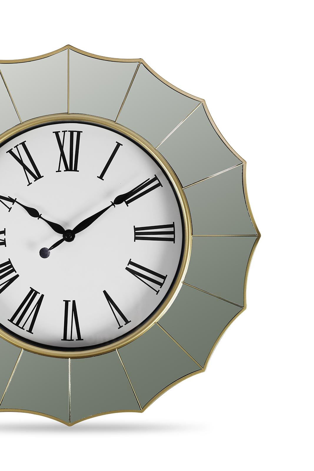 Redtag-Gold-Decorative-Mirror-Frame-Wall-Clock-Category:Clocks,-Colour:Gold,-Deals:New-In,-Dept:Home,-Filter:Home-Decor,-HMW-HOM-Wall-Decor-&-Mirrors,-New-In-HMW-HOM,-Non-Sale,-S23A,-Section:Homewares-Home-Decor-