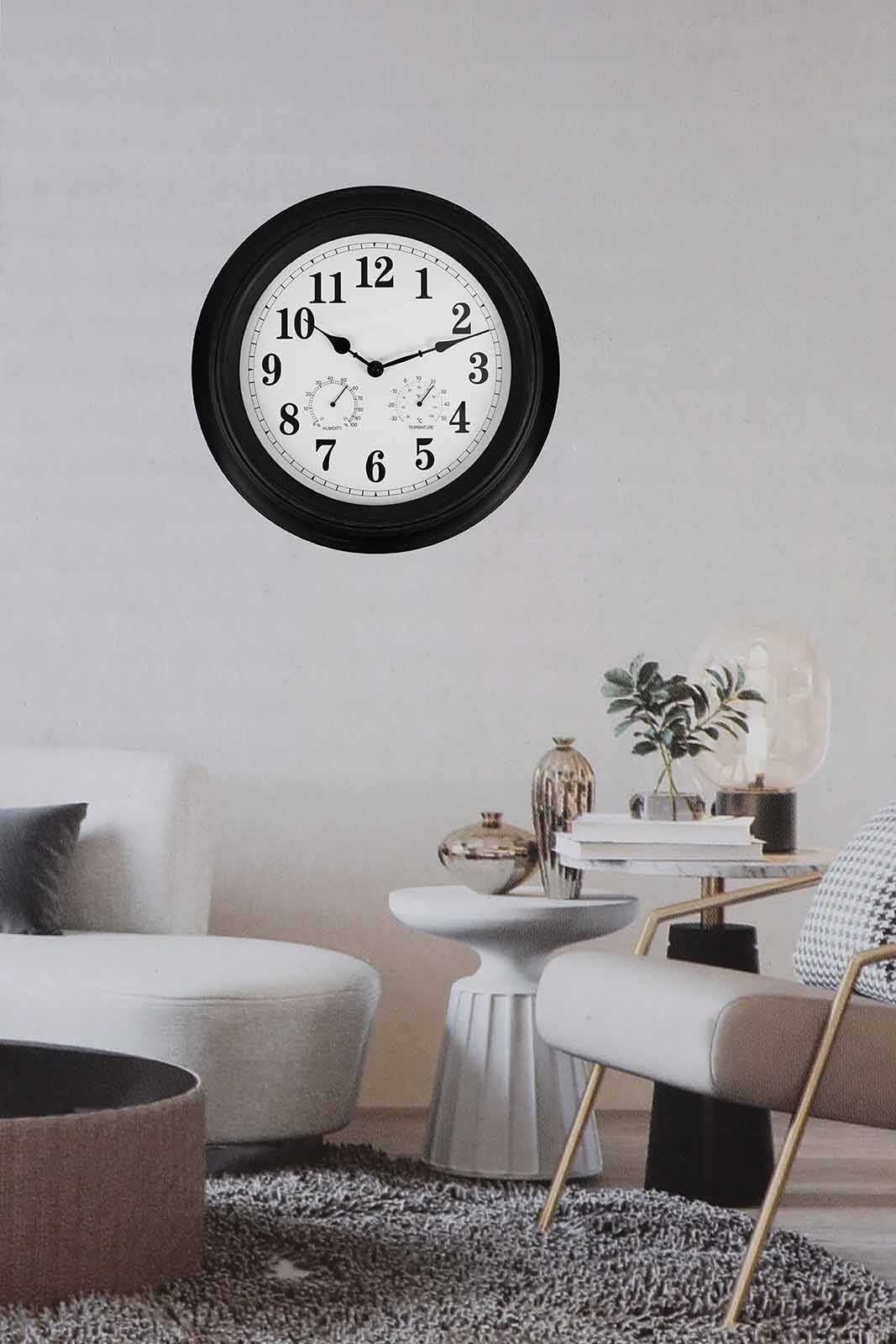 Redtag-Black-Wall-Clock-With-Humidity-&-Temperature-Category:Clocks,-Colour:Black,-Deals:New-In,-Dept:Home,-Filter:Home-Decor,-HMW-HOM-Wall-Decor-&-Mirrors,-New-In-HMW-HOM,-Non-Sale,-S23A,-Section:Homewares-Home-Decor-