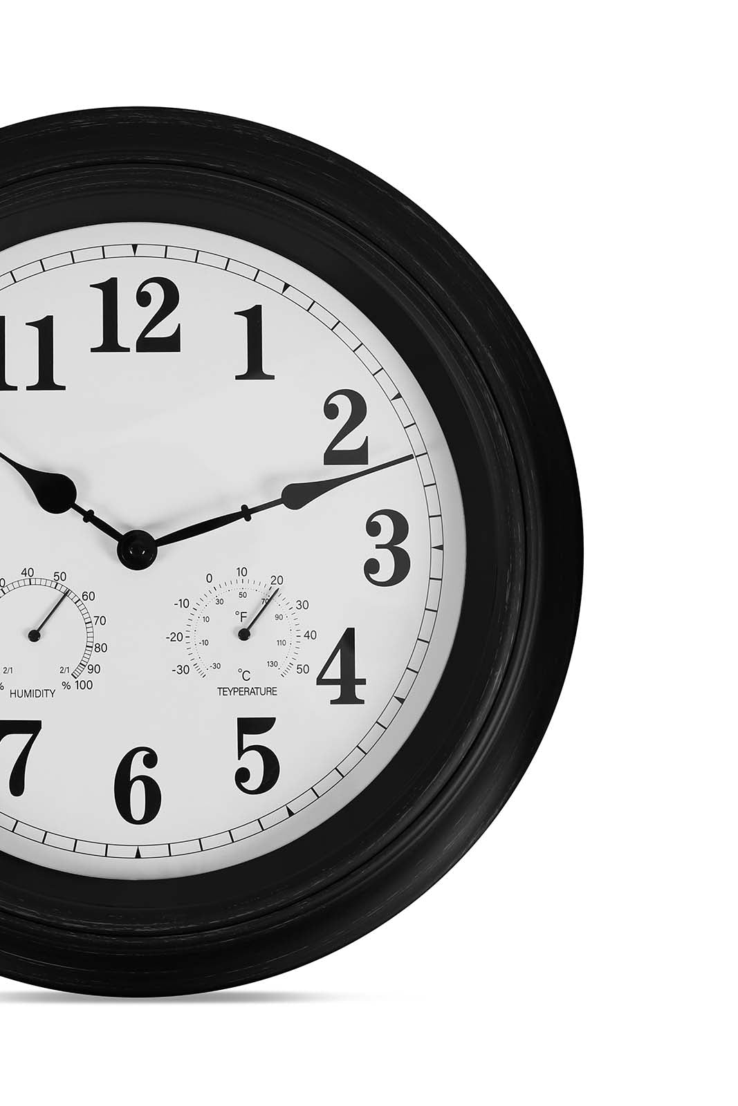 Redtag-Black-Wall-Clock-With-Humidity-&-Temperature-Category:Clocks,-Colour:Black,-Deals:New-In,-Dept:Home,-Filter:Home-Decor,-HMW-HOM-Wall-Decor-&-Mirrors,-New-In-HMW-HOM,-Non-Sale,-S23A,-Section:Homewares-Home-Decor-