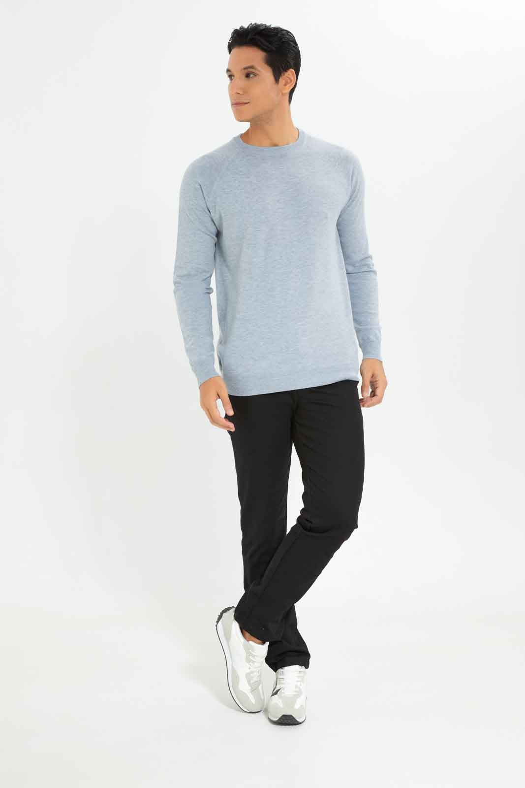Redtag-Men-Grey-Crew-Neck-Sweater-Category:Cardigans,-Colour:Grey,-Deals:New-In,-Dept:Menswear,-Filter:Men's-Clothing,-Men-Cardigans,-New-In-Men-APL,-Non-Sale,-S23A,-Section:Men,-TBL-Men's-