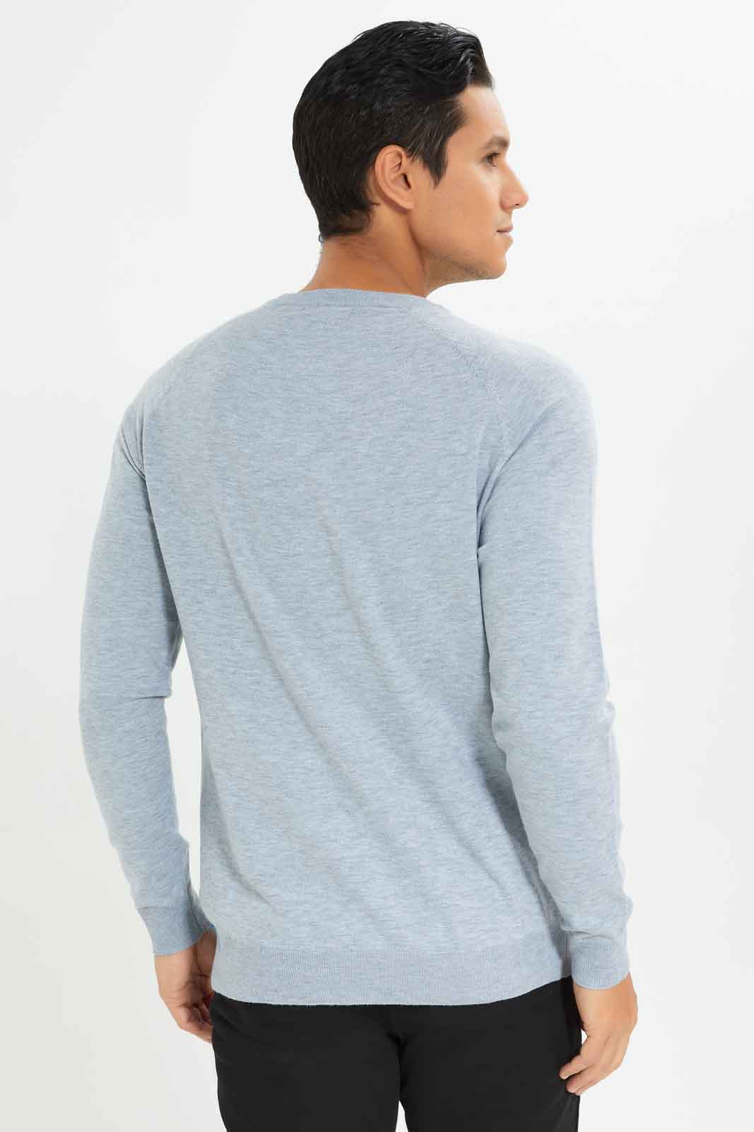 Redtag-Men-Grey-Crew-Neck-Sweater-Category:Cardigans,-Colour:Grey,-Deals:New-In,-Dept:Menswear,-Filter:Men's-Clothing,-Men-Cardigans,-New-In-Men-APL,-Non-Sale,-S23A,-Section:Men,-TBL-Men's-