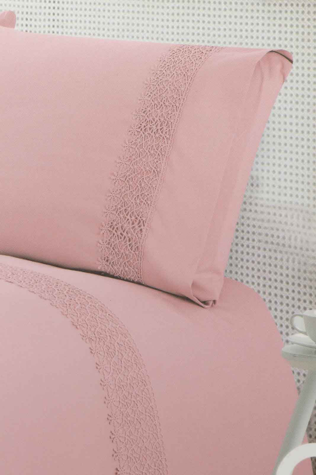Redtag-Pink-3-Piece-Lace-Trim-Duvet-Cover-Set-(Double-Size)-Category:Duvet-Covers,-Colour:Pink,-Deals:New-In,-Dept:Home,-Filter:Home-Bedroom,-HMW-BED-Duvet-Covers,-New-In-HMW-BED,-Non-Sale,-S23A,-Section:Homewares-Home-Bedroom-