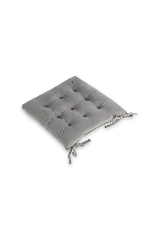 Redtag-Grey-Velvet-Chairpad-Category:Cushions,-Colour:Grey,-Deals:New-In,-Dept:Home,-Filter:Home-Bedroom,-HMW-BED-Cushions,-New-In-HMW-BED,-Non-Sale,-S23A,-Section:Homewares-Home-Bedroom-