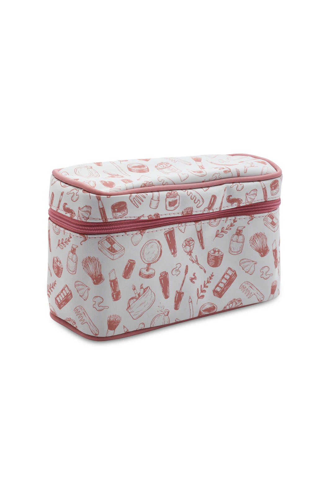 Redtag-Pink-Polka-Dots-Cosmetic-Pouches-Category:Cosmetics,-Colour:Pink,-Dept:Ladieswear,-Filter:Women's-Accessories,-New-In,-New-In-Women-ACC,-Non-Sale,-S23A,-Section:Women,-Women-Cosmetics-Women-