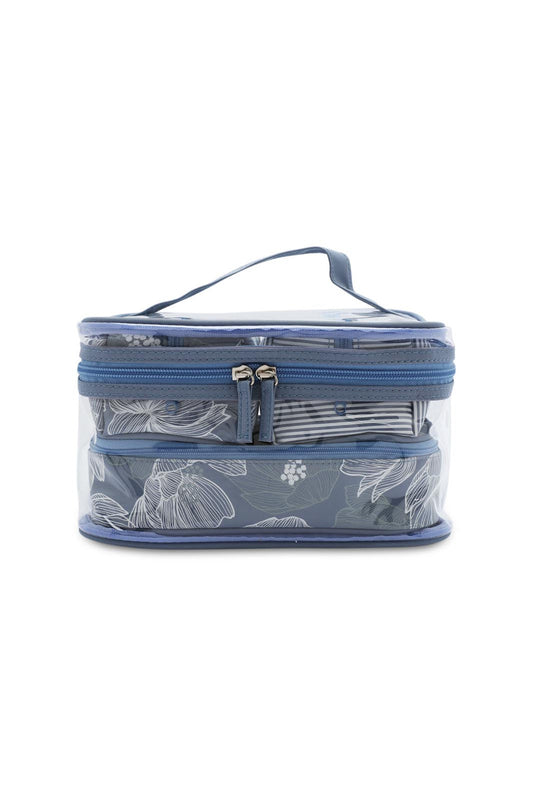 Redtag-Blue-Floral-Printed-Cosmetic-Pouches-Category:Cosmetics,-Colour:Blue,-Dept:Ladieswear,-Filter:Women's-Accessories,-New-In,-New-In-Women-ACC,-Non-Sale,-S23A,-Section:Women,-Women-Cosmetics-Women-