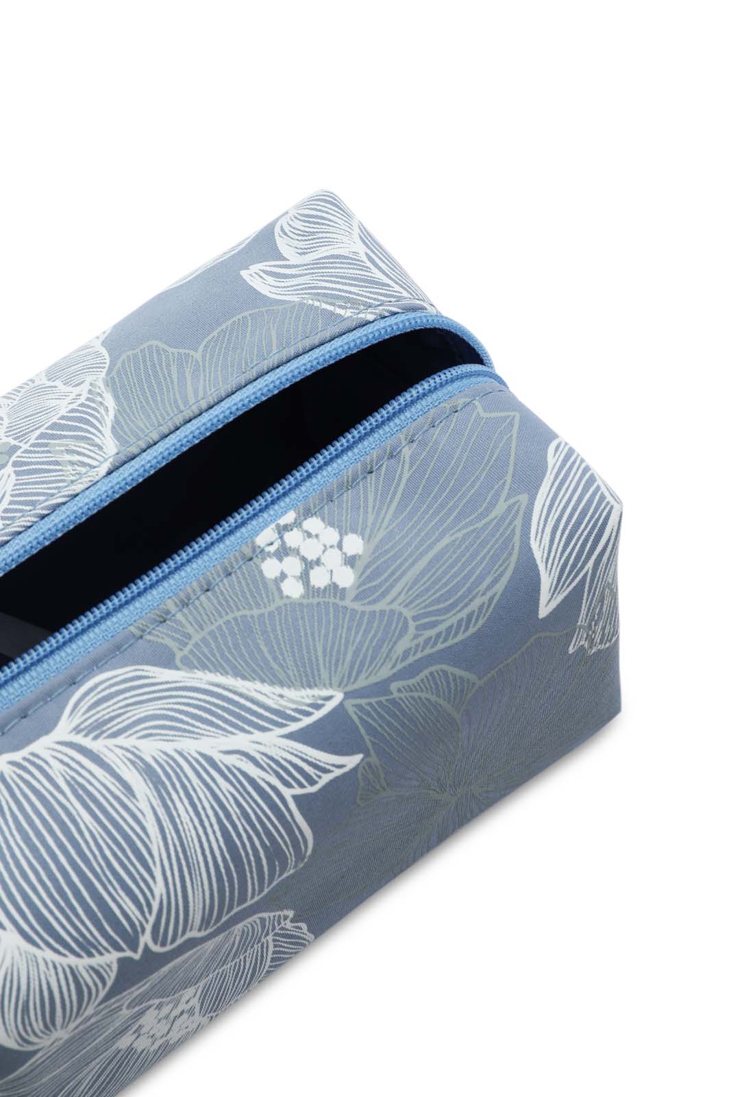 Redtag-Blue-Floral-Printed-Cosmetic-Pouches-Category:Cosmetics,-Colour:Blue,-Dept:Ladieswear,-Filter:Women's-Accessories,-New-In,-New-In-Women-ACC,-Non-Sale,-S23A,-Section:Women,-Women-Cosmetics-Women-