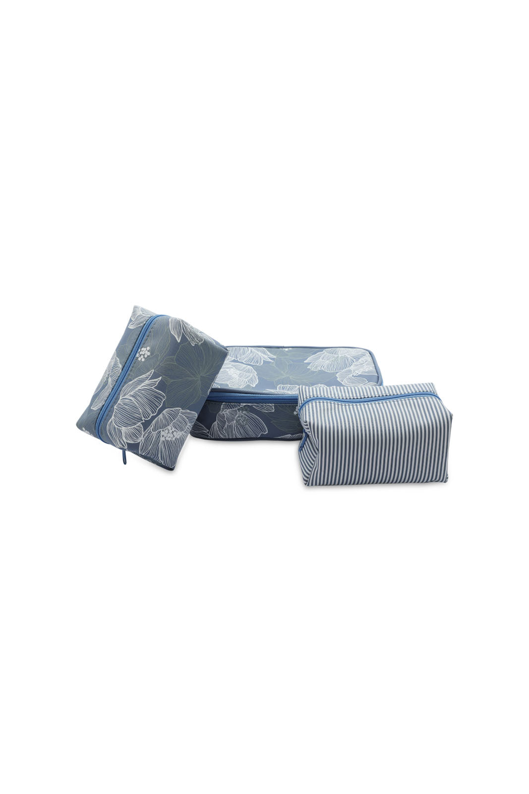 Redtag-Blue-Floral-Printed-Cosmetic-Pouches-Category:Cosmetics,-Colour:Blue,-Dept:Ladieswear,-Filter:Women's-Accessories,-New-In,-New-In-Women-ACC,-Non-Sale,-S23A,-Section:Women,-Women-Cosmetics-Women-
