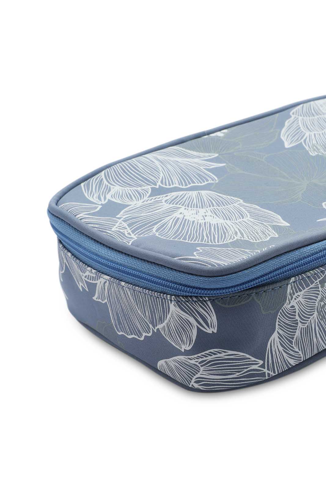 Redtag-Blue-Floral-Printed-Cosmetic-Pouches-Category:Cosmetics,-Colour:Blue,-Dept:Ladieswear,-Filter:Women's-Accessories,-New-In,-New-In-Women-ACC,-Non-Sale,-S23A,-Section:Women,-Women-Cosmetics-Women-