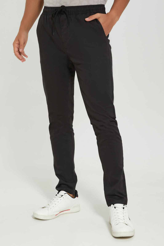 Redtag-Men-Black-Pull-On-Trousers-Category:Trousers,-Colour:Black,-Deals:New-In,-Dept:Menswear,-Filter:Men's-Clothing,-Men-Trousers,-New-In-Men-APL,-Non-Sale,-S23A,-Section:Men,-TBL-Men's-