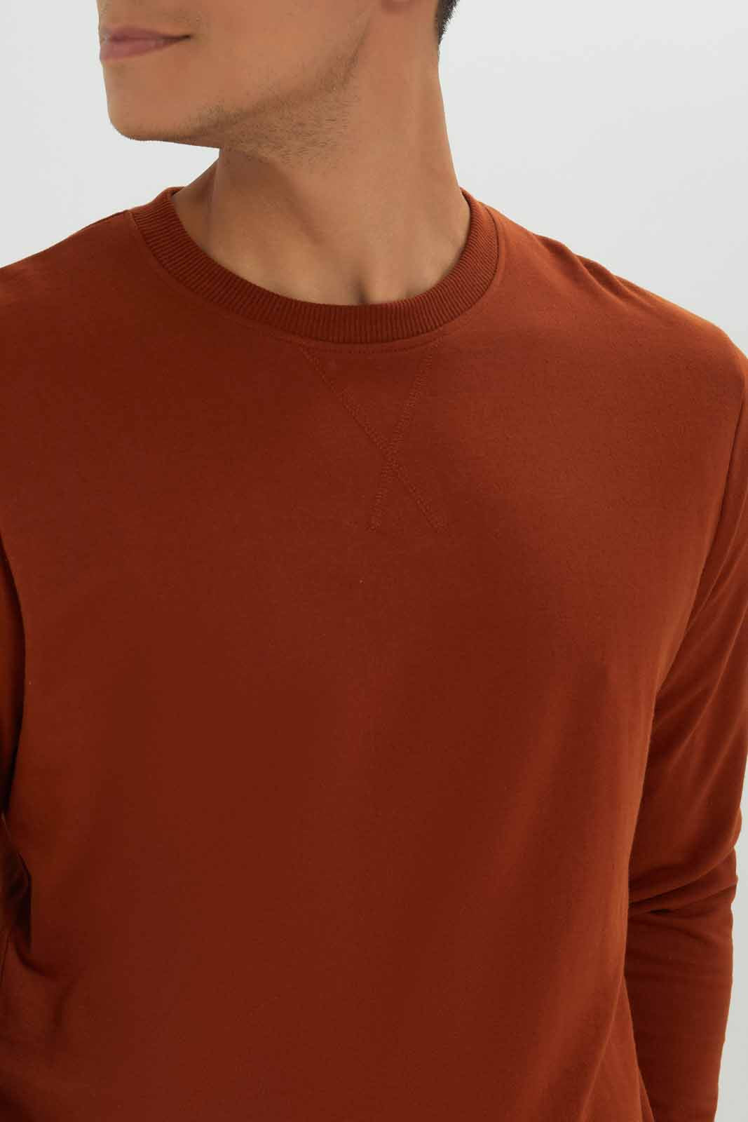 Redtag-Men-Orange-Crew-Neck-Sweatshirt-Category:Sweatshirts,-Colour:Orange,-Deals:New-In,-Dept:Menswear,-Filter:Men's-Clothing,-Men-Sweatshirts,-New-In-Men-APL,-Non-Sale,-S23A,-Section:Men,-TBL-Men's-