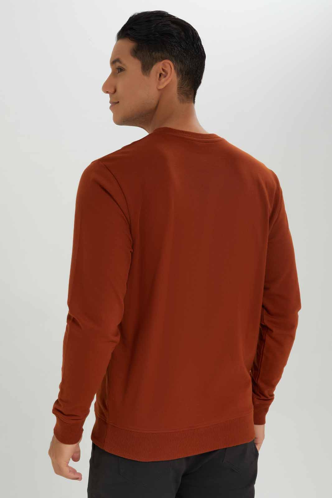 Redtag-Men-Orange-Crew-Neck-Sweatshirt-Category:Sweatshirts,-Colour:Orange,-Deals:New-In,-Dept:Menswear,-Filter:Men's-Clothing,-Men-Sweatshirts,-New-In-Men-APL,-Non-Sale,-S23A,-Section:Men,-TBL-Men's-