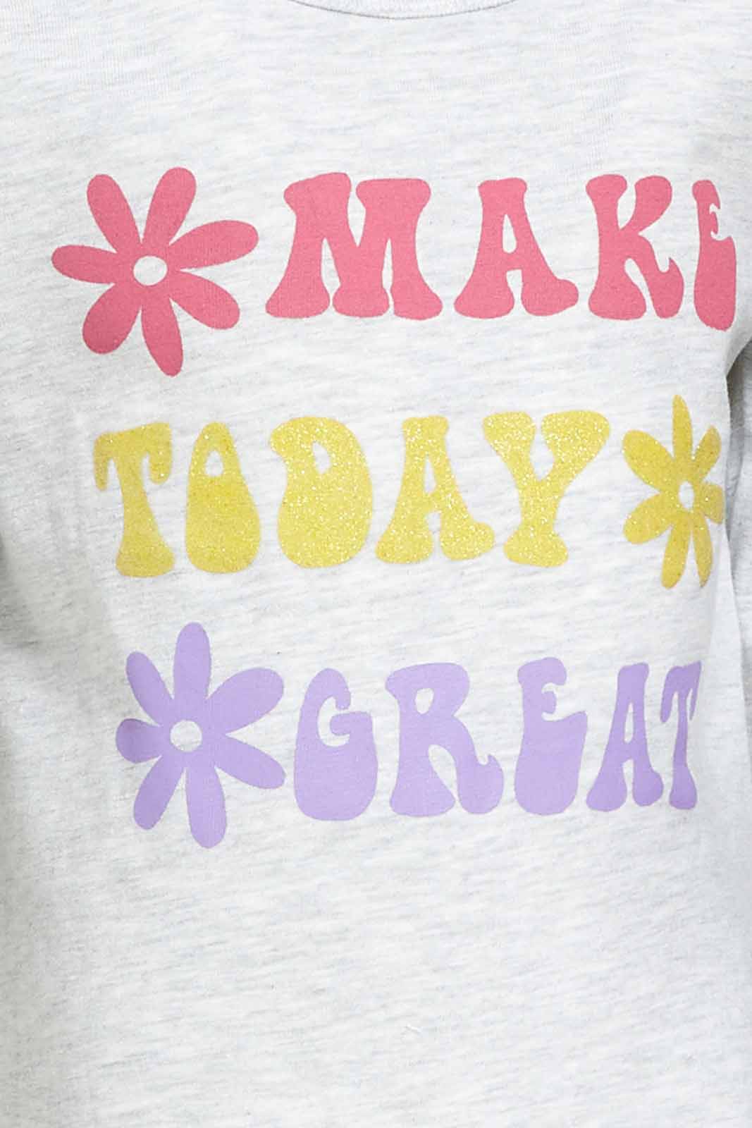 Redtag-Girls-Grey-Melange-Placement-Print-Graphic-Tee-Category:T-Shirts,-Colour:Grey,-Deals:New-In,-Dept:Girls,-Filter:Infant-Girls-(3-to-24-Mths),-ING-T-Shirts,-New-In-ING-APL,-Non-Sale,-S23A,-Section:Girls-(0-to-14Yrs),-TBL-Infant-Girls-3 to 24 Months