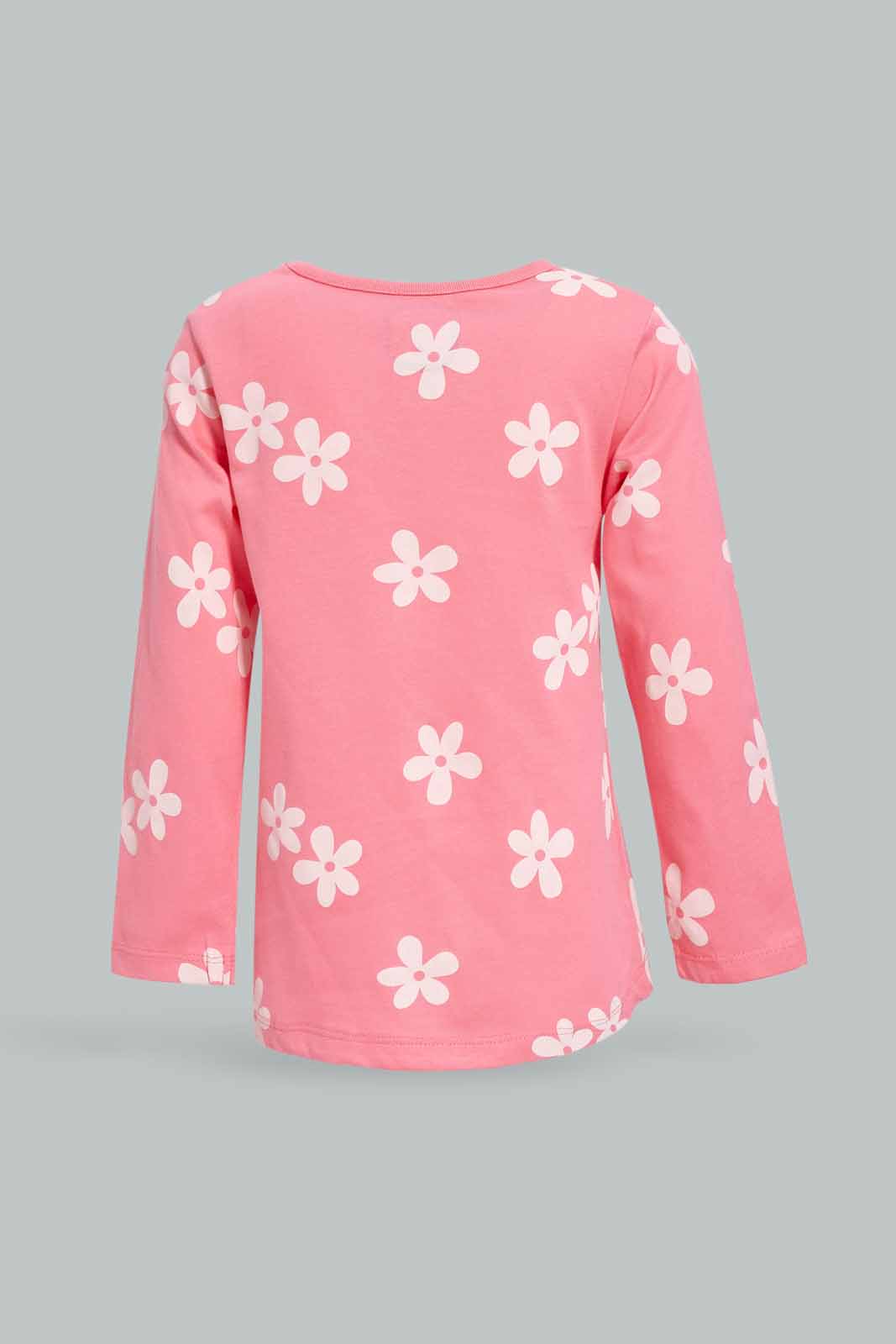 Redtag-Girls-Pink-Aop-Tee-Category:T-Shirts,-Colour:Apricot,-Deals:New-In,-Dept:Girls,-Filter:Infant-Girls-(3-to-24-Mths),-ING-T-Shirts,-New-In-ING-APL,-Non-Sale,-S23A,-Section:Girls-(0-to-14Yrs),-TBL-Infant-Girls-3 to 24 Months