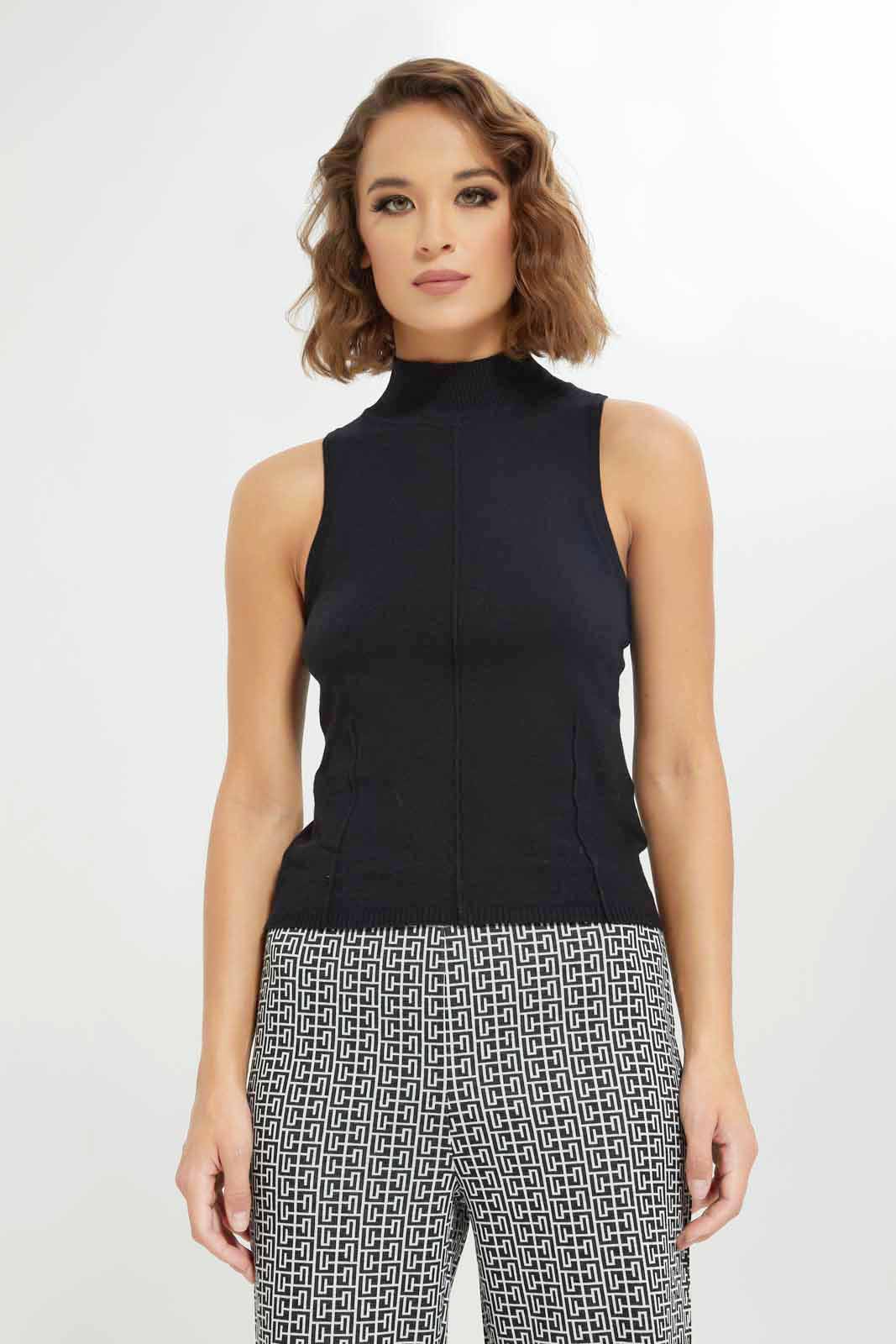 Redtag-Women-Black-Sleeveless-Top-Category:Pullovers,-Colour:Black,-Deals:New-In,-Dept:Ladieswear,-Filter:Women's-Clothing,-LDC,-LDC-Pullovers,-New-In-LDC-APL,-Non-Sale,-S23A,-Section:Women-Women's-