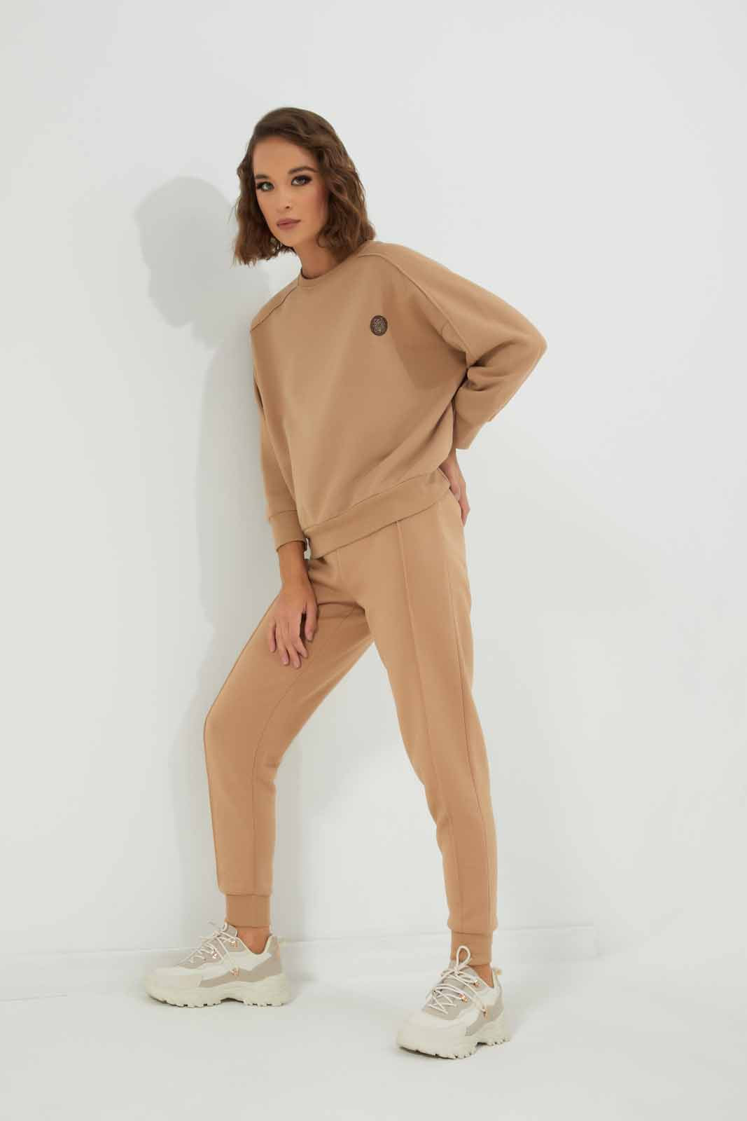 Redtag-Women-Beige-Jogger-Category:Trousers,-Colour:Beige,-Deals:New-In,-Dept:Ladieswear,-Filter:Women's-Clothing,-LDC,-LDC-Trousers,-New-In-LDC-APL,-Non-Sale,-S23A,-Section:Women-Women's-