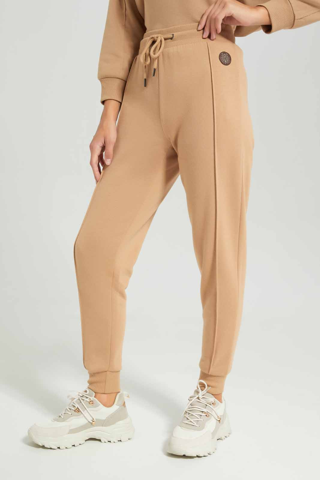Redtag-Women-Beige-Jogger-Category:Trousers,-Colour:Beige,-Deals:New-In,-Dept:Ladieswear,-Filter:Women's-Clothing,-LDC,-LDC-Trousers,-New-In-LDC-APL,-Non-Sale,-S23A,-Section:Women-Women's-