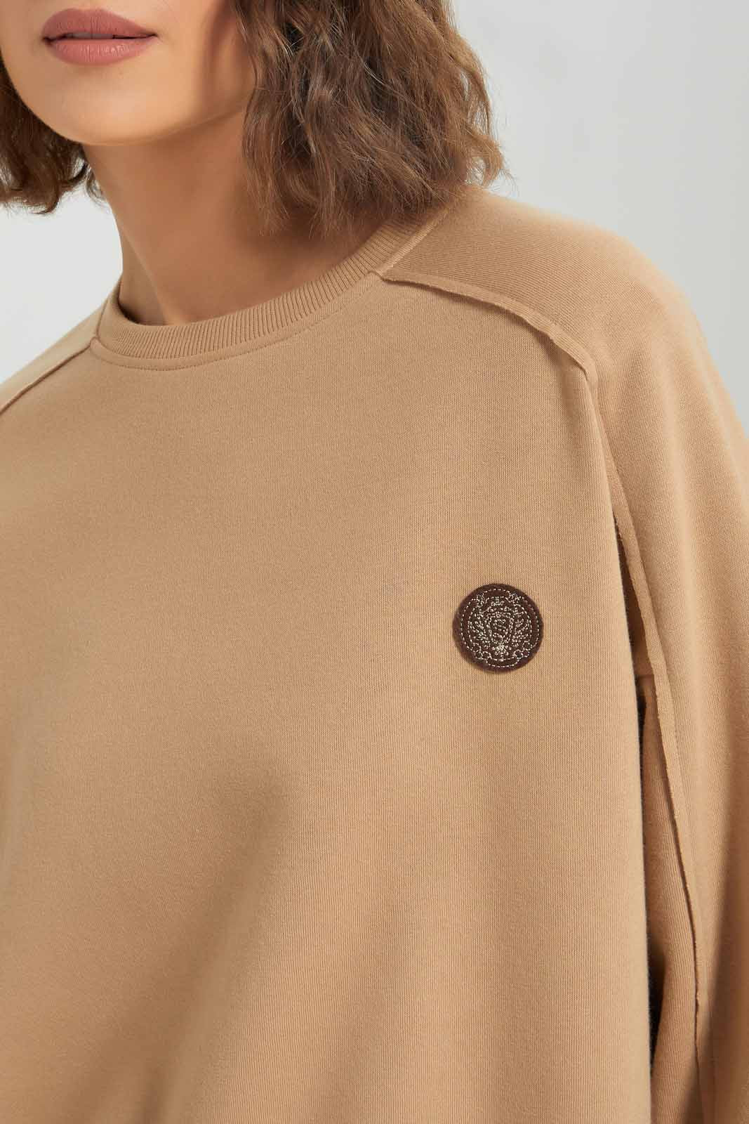 Redtag-Women-Beige-Sweatshirts-Category:Sweatshirts,-Colour:Beige,-Deals:New-In,-Dept:Ladieswear,-Filter:Women's-Clothing,-LDC,-LDC-Sweatshirts,-New-In-LDC-APL,-Non-Sale,-S23A,-Section:Women-Women's-