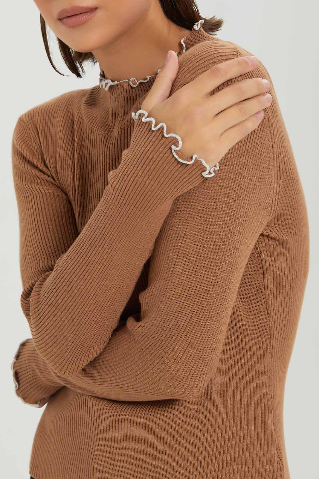 Redtag-Women-Sand-Top-Category:Pullovers,-Colour:Sand,-Deals:New-In,-Dept:Ladieswear,-Filter:Women's-Clothing,-LDC,-LDC-Pullovers,-New-In-LDC-APL,-Non-Sale,-S23A,-Section:Women-Women's-