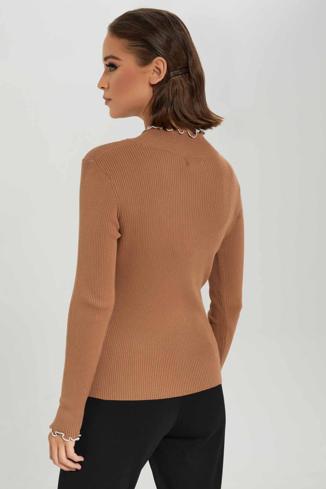 Redtag-Women-Sand-Top-Category:Pullovers,-Colour:Sand,-Deals:New-In,-Dept:Ladieswear,-Filter:Women's-Clothing,-LDC,-LDC-Pullovers,-New-In-LDC-APL,-Non-Sale,-S23A,-Section:Women-Women's-