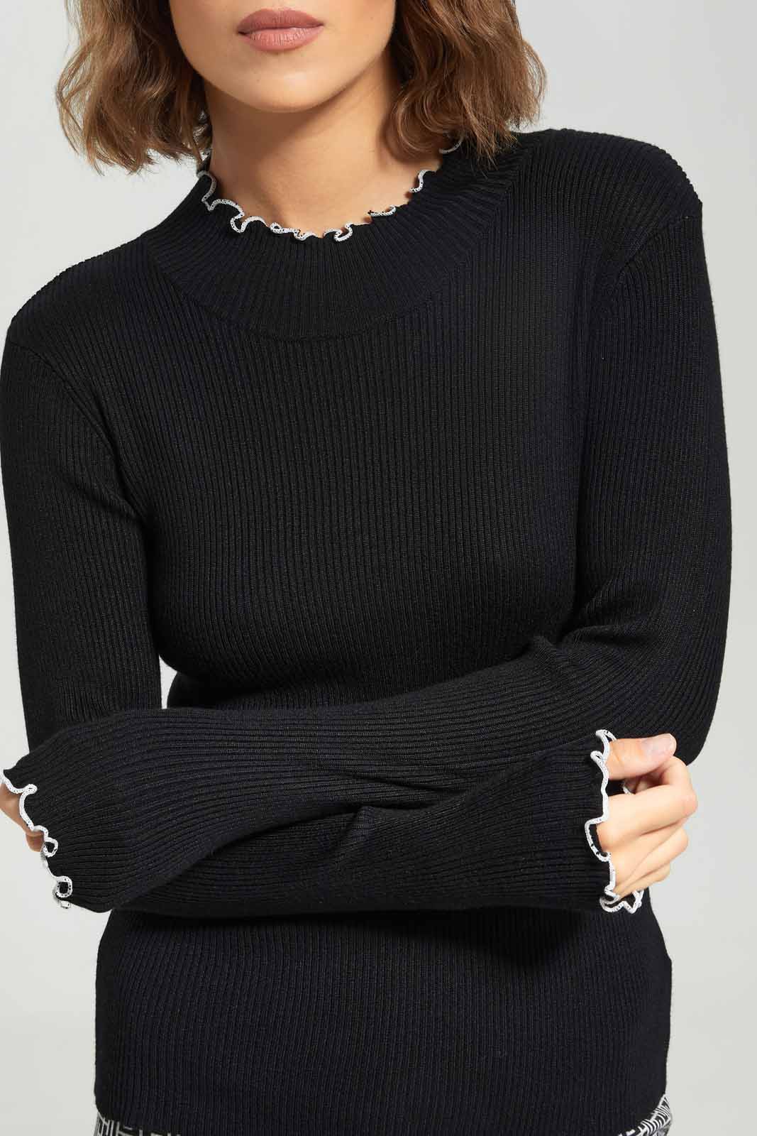 Redtag-Women-Black-Top-Category:Pullovers,-Colour:Black,-Deals:New-In,-Dept:Ladieswear,-Filter:Women's-Clothing,-LDC,-LDC-Pullovers,-New-In-LDC-APL,-Non-Sale,-S23A,-Section:Women-Women's-