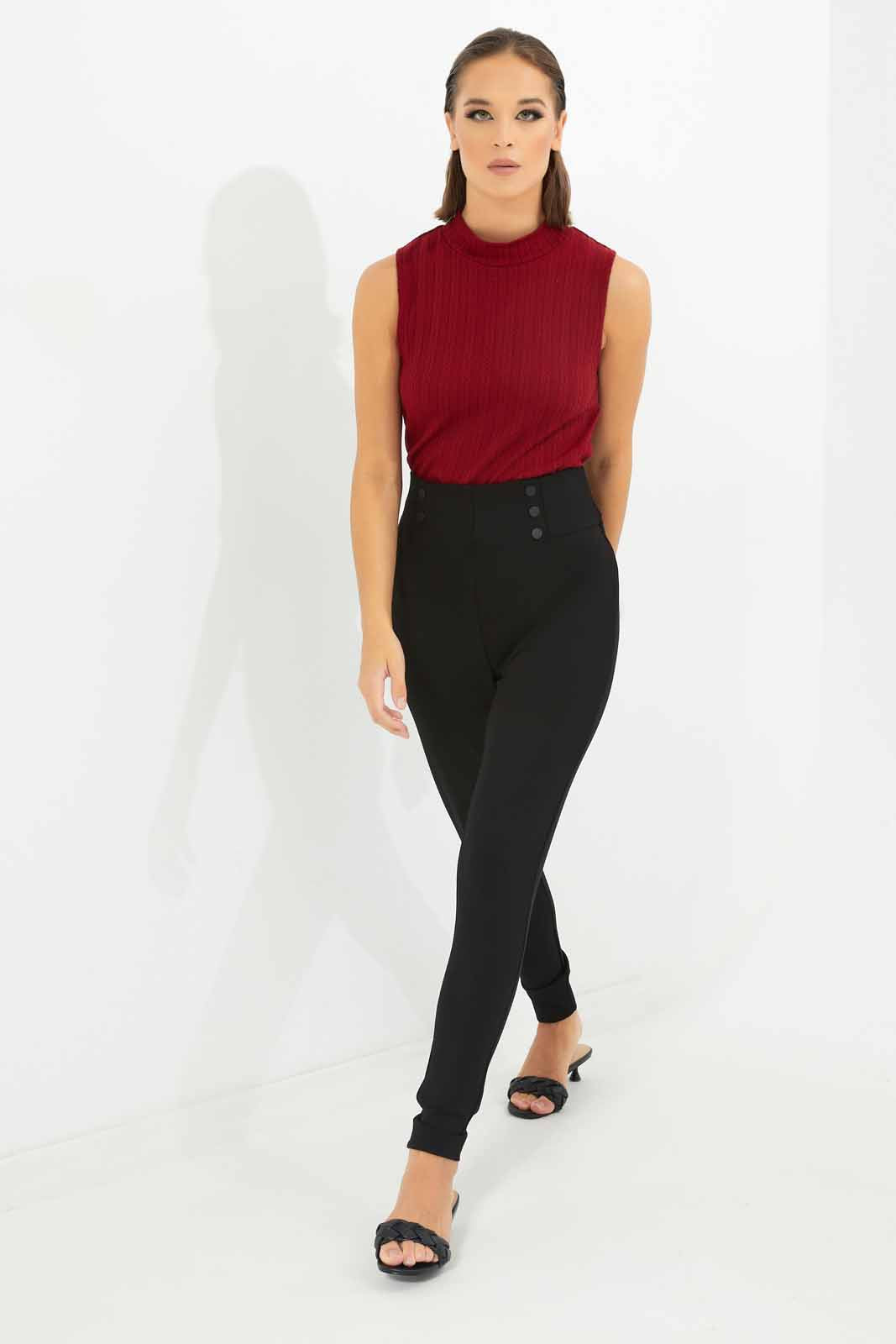 Redtag-Women-Burgundy-Sleeveless-Top-Category:Tops,-Colour:Burgundy,-Deals:New-In,-Dept:Ladieswear,-Filter:Women's-Clothing,-LDC,-LDC-Tops,-New-In-LDC-APL,-Non-Sale,-S23A,-Section:Women-Women's-