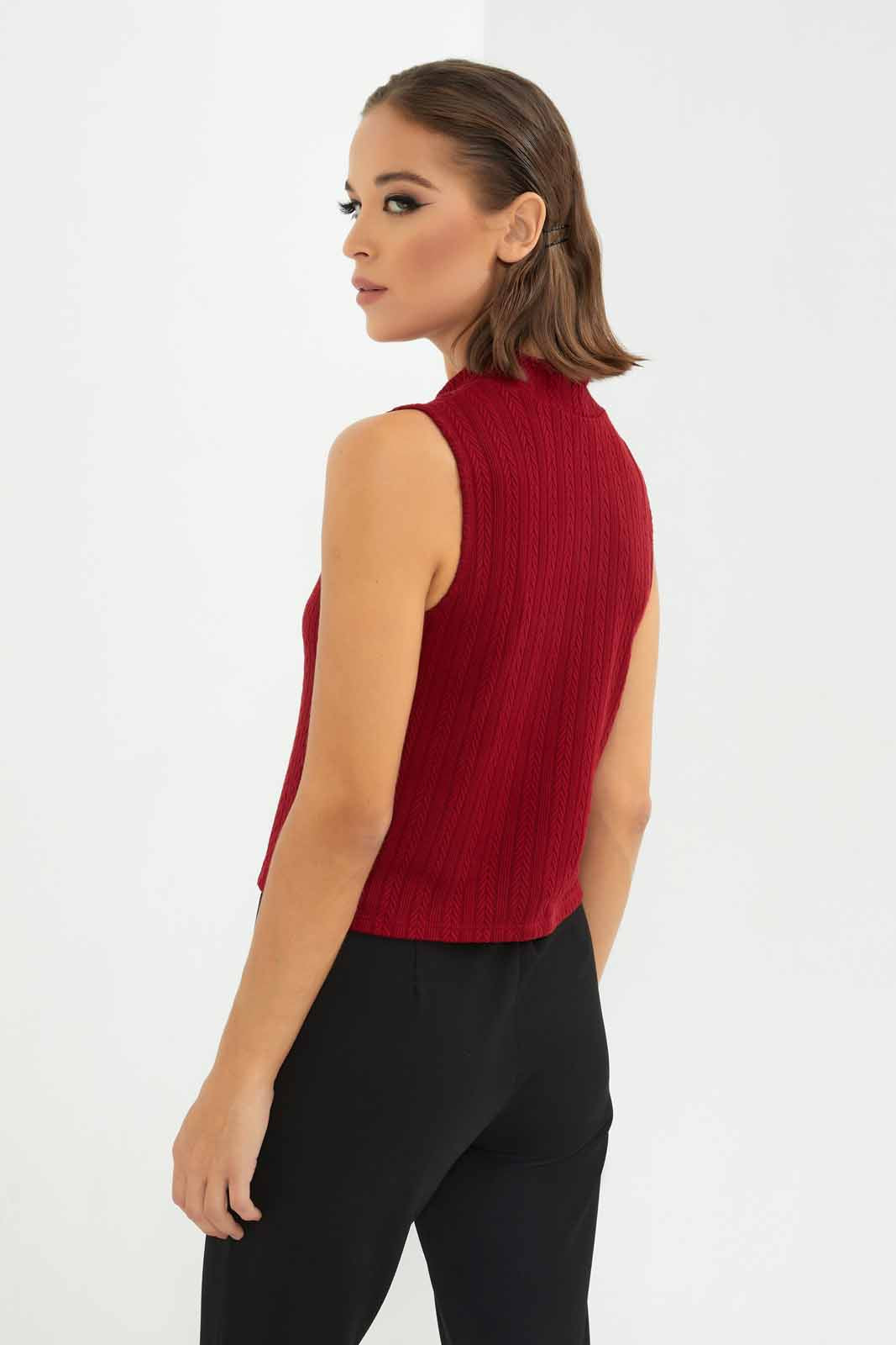 Redtag-Women-Burgundy-Sleeveless-Top-Category:Tops,-Colour:Burgundy,-Deals:New-In,-Dept:Ladieswear,-Filter:Women's-Clothing,-LDC,-LDC-Tops,-New-In-LDC-APL,-Non-Sale,-S23A,-Section:Women-Women's-