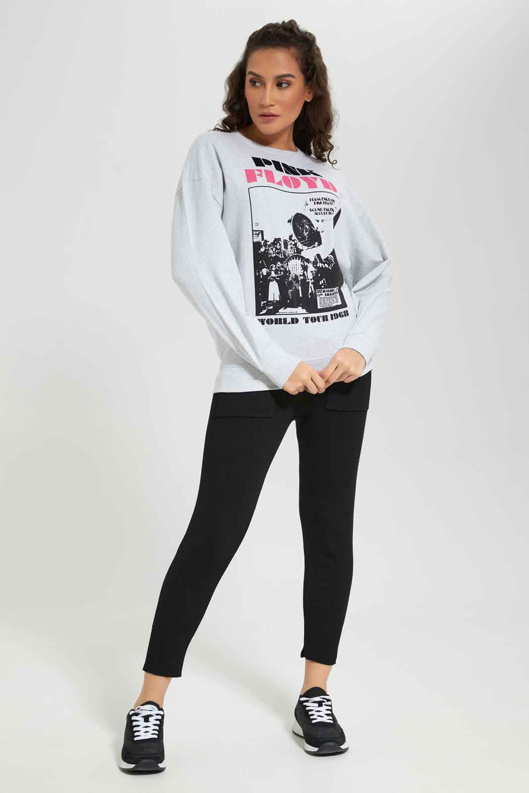 Redtag-Women-Grey-Pink-Floyd-Placement-Print-Long-Sleeve-Sweatshirt-Category:Sweatshirts,-Colour:Grey,-Deals:New-In,-FF,-Filter:Women's-Clothing,-New-In-Women-APL,-Non-Sale,-Section:Women,-W22B,-Women-Sweatshirts-Women's-