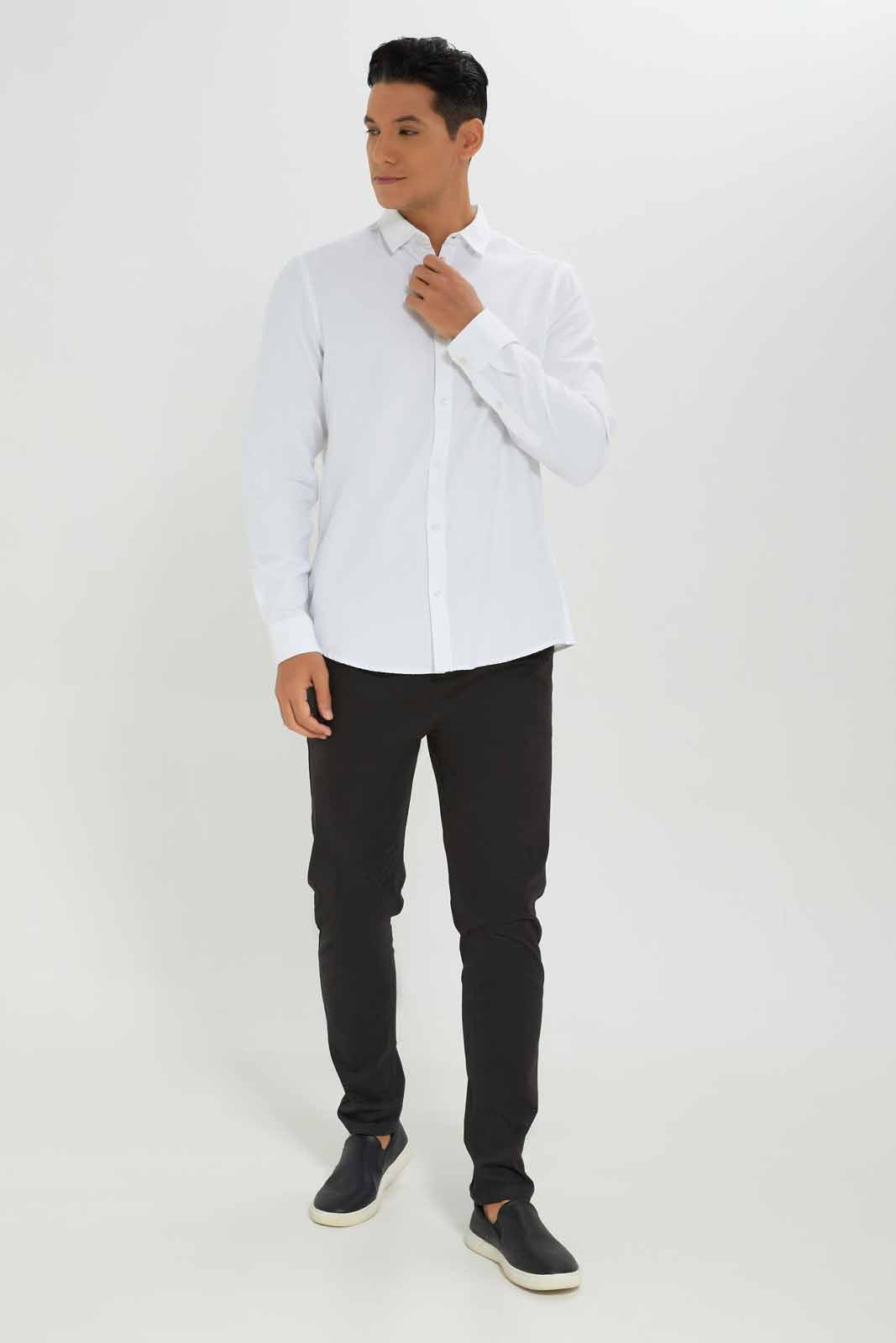 Redtag-Men-White-L/S-Oxford-Shirt-Category:Shirts,-Colour:White,-Deals:New-In,-Dept:Menswear,-Filter:Men's-Clothing,-Men-Shirts,-New-In-Men-APL,-Non-Sale,-S23A,-Section:Men,-TBL-Men's-