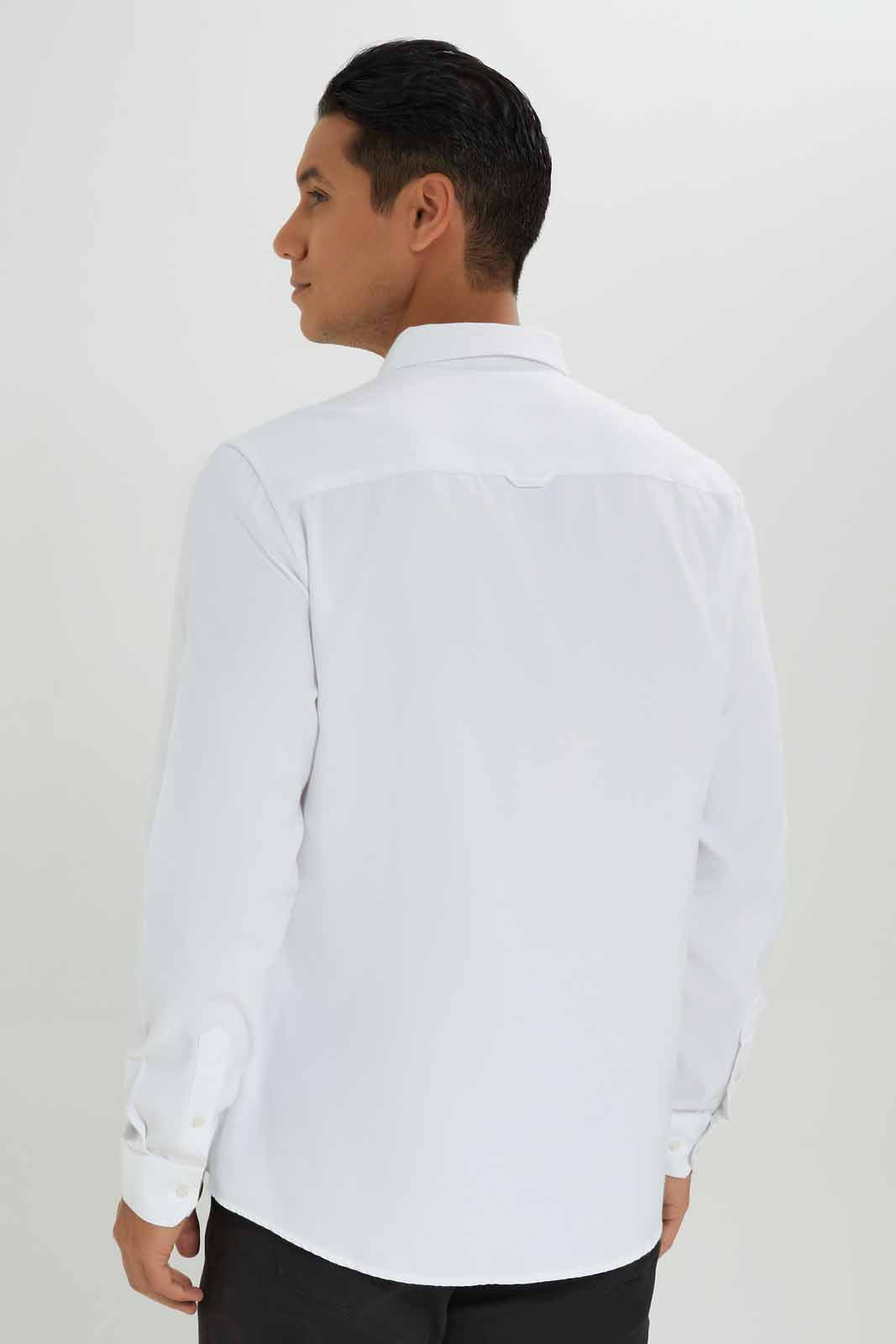 Redtag-Men-White-L/S-Oxford-Shirt-Category:Shirts,-Colour:White,-Deals:New-In,-Dept:Menswear,-Filter:Men's-Clothing,-Men-Shirts,-New-In-Men-APL,-Non-Sale,-S23A,-Section:Men,-TBL-Men's-