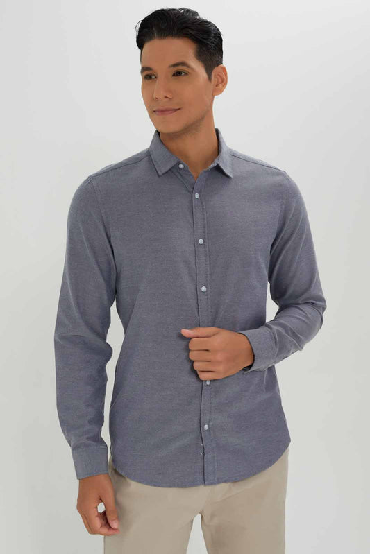 Redtag-Men-Dark-Grey-L/S-Oxford-Shirt-Category:Shirts,-Colour:Charcoal,-Deals:New-In,-Dept:Menswear,-Filter:Men's-Clothing,-Men-Shirts,-New-In-Men-APL,-Non-Sale,-S23A,-Section:Men,-TBL-Men's-