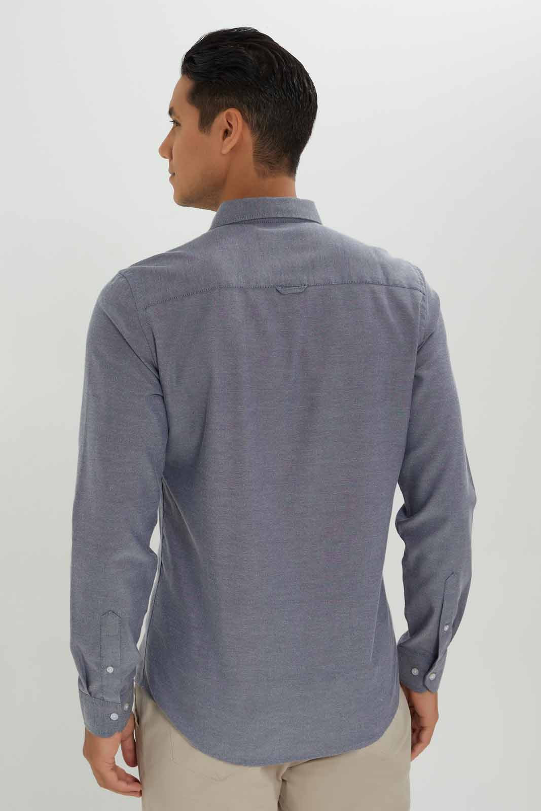 Redtag-Men-Dark-Grey-L/S-Oxford-Shirt-Category:Shirts,-Colour:Charcoal,-Deals:New-In,-Dept:Menswear,-Filter:Men's-Clothing,-Men-Shirts,-New-In-Men-APL,-Non-Sale,-S23A,-Section:Men,-TBL-Men's-