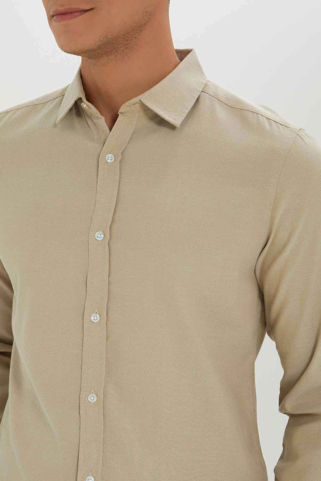 Redtag-Men-Beige-L/S-Oxford-Shirt-Category:Shirts,-Colour:Beige,-Deals:New-In,-Dept:Menswear,-Filter:Men's-Clothing,-Men-Shirts,-New-In-Men-APL,-Non-Sale,-S23A,-Section:Men,-TBL-Men's-