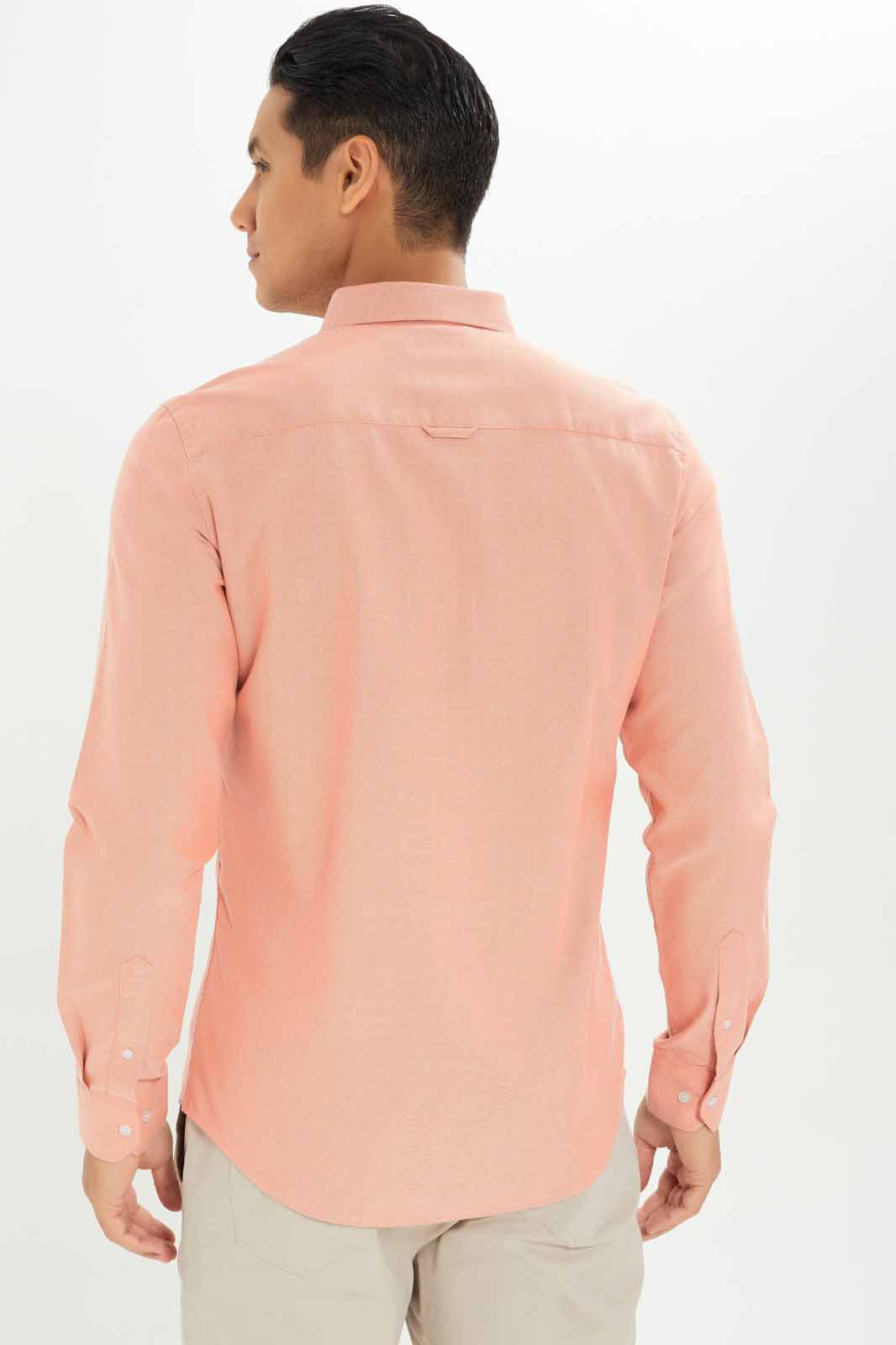 Redtag-Men-Orange-L/S-Oxford-Shirt-Category:Shirts,-Colour:Orange,-Deals:New-In,-Dept:Menswear,-Filter:Men's-Clothing,-Men-Shirts,-New-In-Men-APL,-Non-Sale,-S23A,-Section:Men,-TBL-Men's-