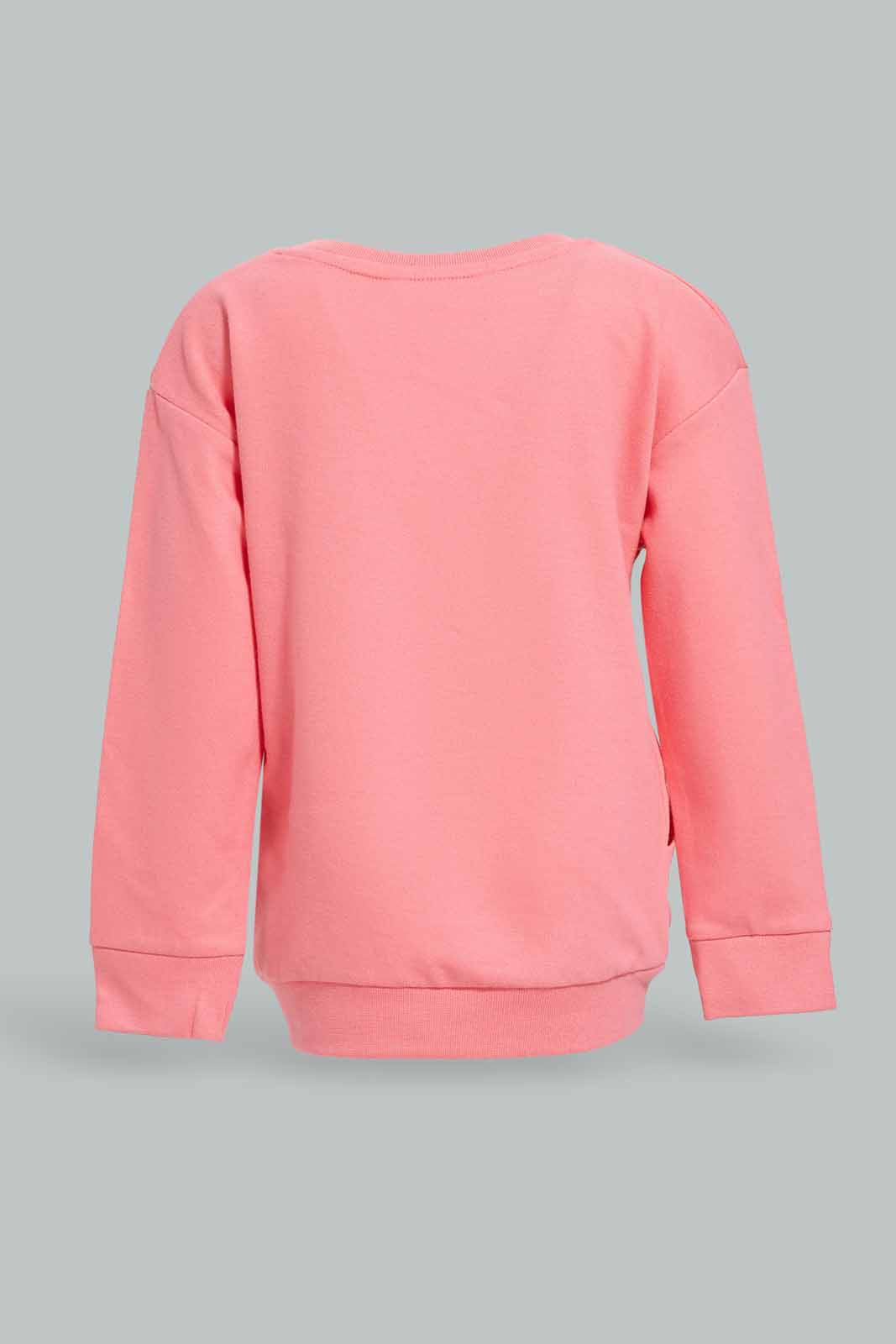 Redtag-Girls-Pink-Solid-Kangaroo-Pocket-Sweat-Top-Category:Sweatshirts,-Colour:Apricot,-Deals:New-In,-Dept:Girls,-Filter:Infant-Girls-(3-to-24-Mths),-ING-Sweatshirts,-New-In-ING-APL,-Non-Sale,-S23A,-Section:Girls-(0-to-14Yrs),-TBL-Infant-Girls-3 to 24 Months