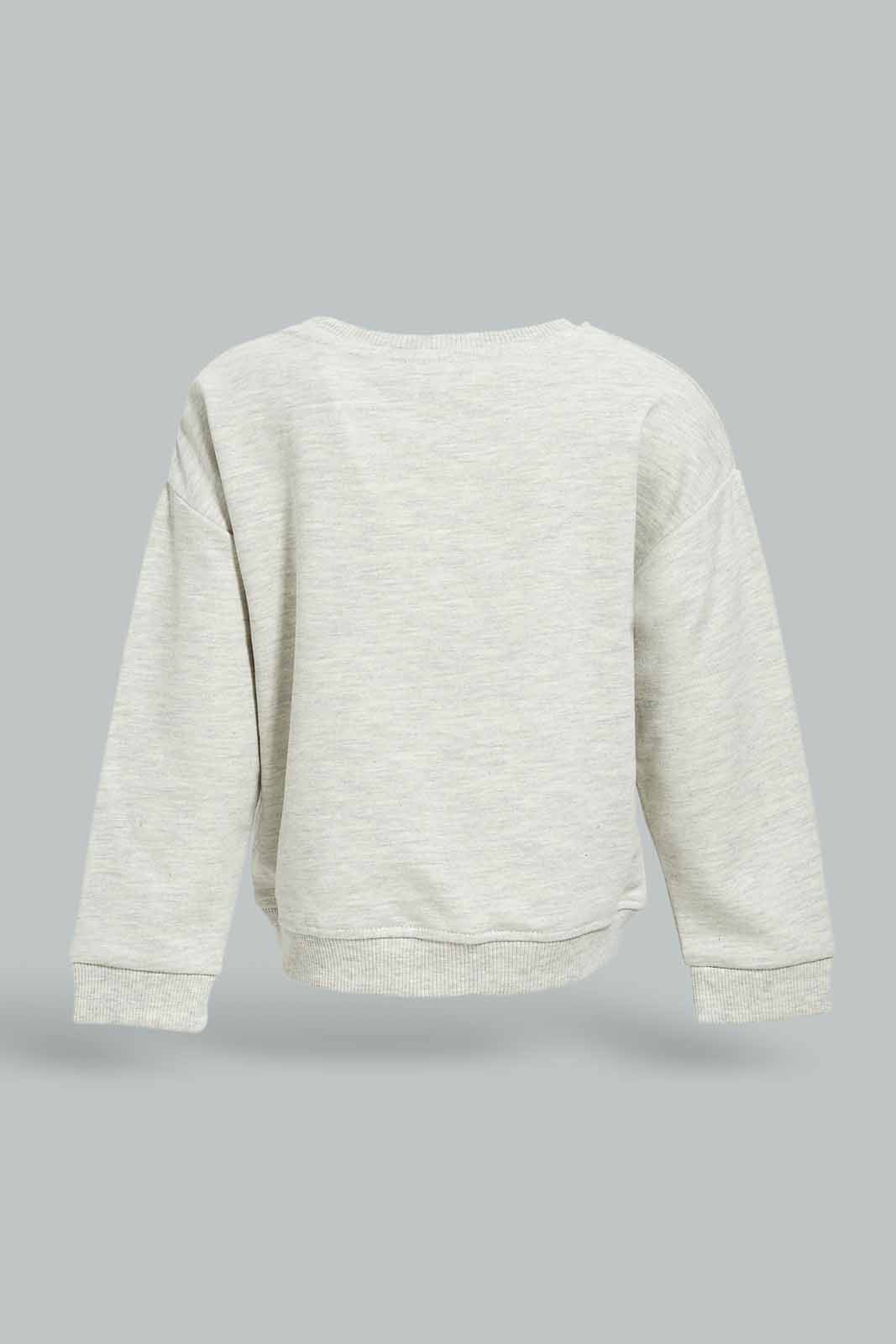 Redtag-Girls-Pale-Grey-Placement-Print-Sweat-Top-Category:Sweatshirts,-Colour:Grey,-Deals:New-In,-Dept:Girls,-Filter:Infant-Girls-(3-to-24-Mths),-ING-Sweatshirts,-New-In-ING-APL,-Non-Sale,-S23A,-Section:Girls-(0-to-14Yrs),-TBL-Infant-Girls-3 to 24 Months