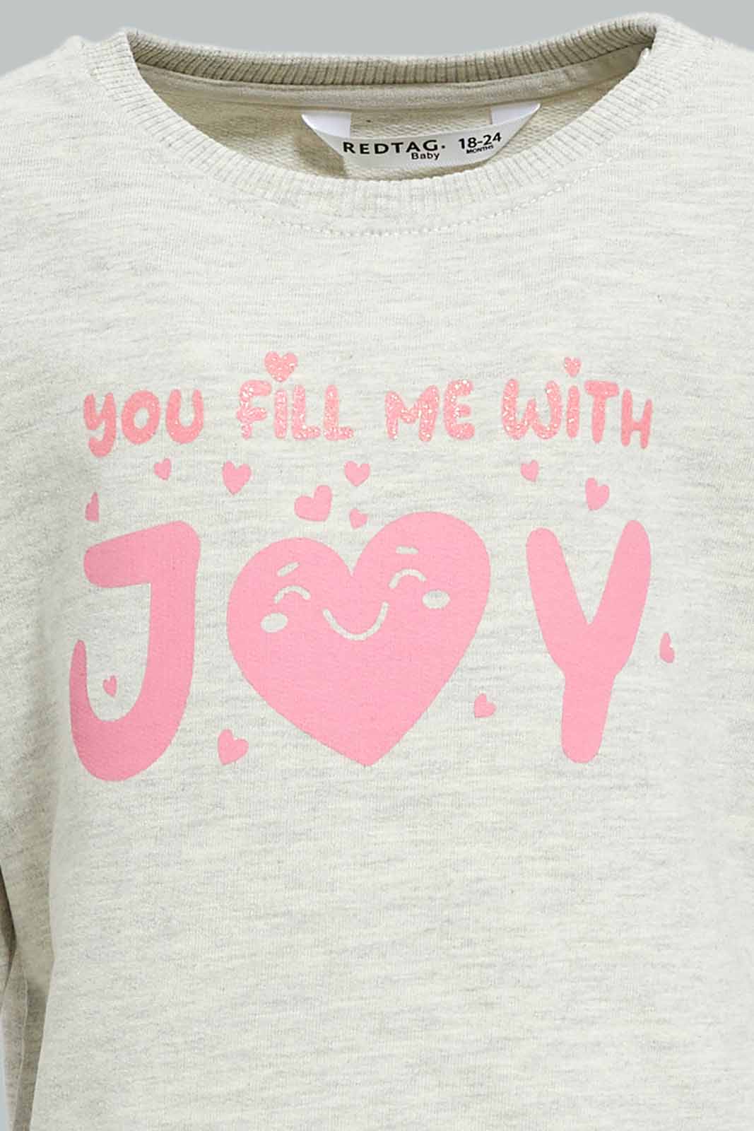 Redtag-Girls-Pale-Grey-Placement-Print-Sweat-Top-Category:Sweatshirts,-Colour:Grey,-Deals:New-In,-Dept:Girls,-Filter:Infant-Girls-(3-to-24-Mths),-ING-Sweatshirts,-New-In-ING-APL,-Non-Sale,-S23A,-Section:Girls-(0-to-14Yrs),-TBL-Infant-Girls-3 to 24 Months