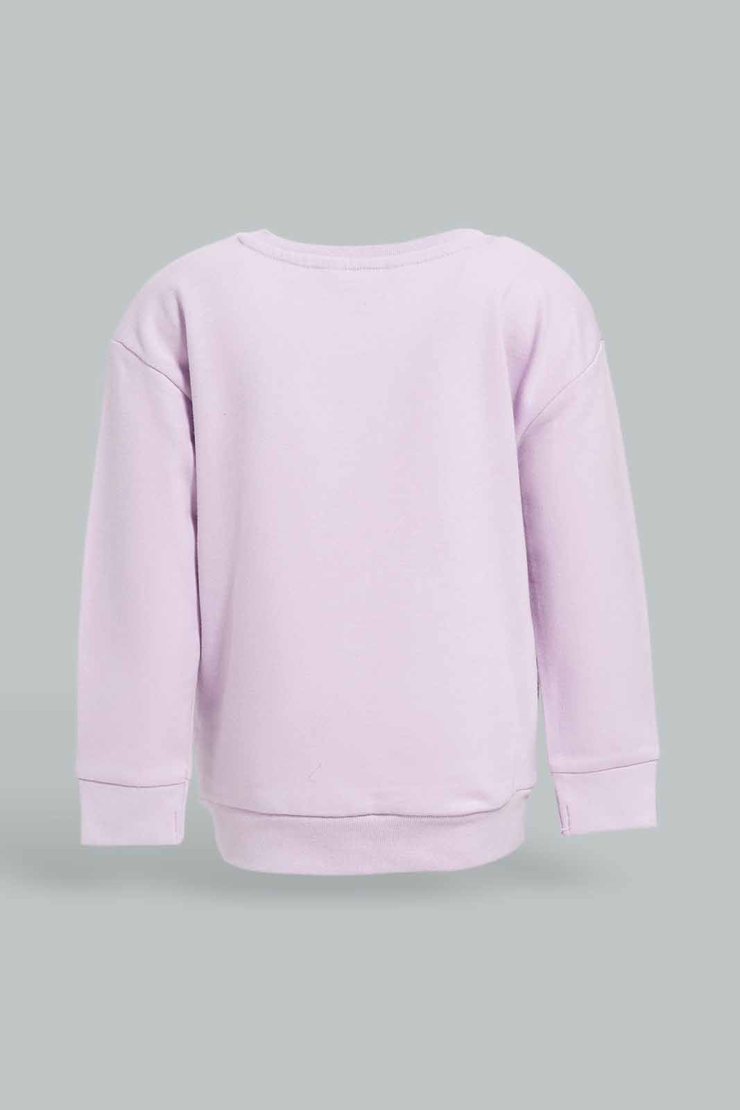 Redtag-Girls-Lilac-Solid-Kangaroo-Pocket-Sweat-Top-Category:Sweatshirts,-Colour:Lilac,-Deals:New-In,-Dept:Girls,-Filter:Infant-Girls-(3-to-24-Mths),-ING-Sweatshirts,-New-In-ING-APL,-Non-Sale,-S23A,-Section:Girls-(0-to-14Yrs),-TBL-Infant-Girls-3 to 24 Months