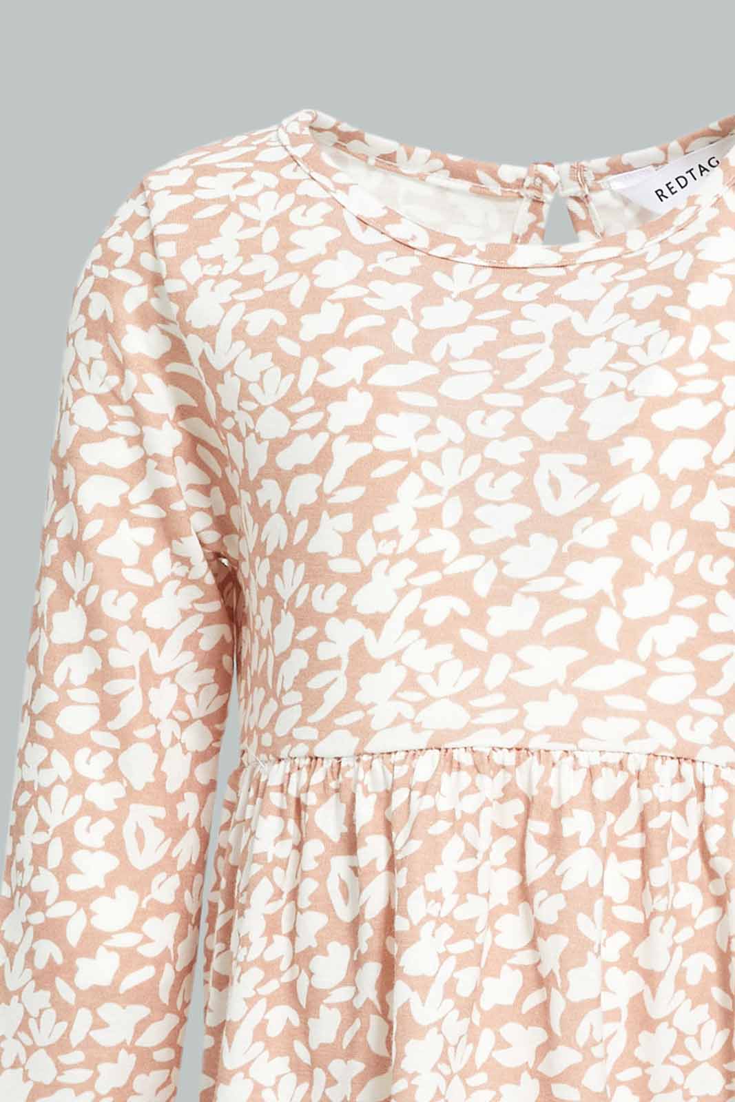 Redtag-Girls-Ivory-Aop-Knitted-Dress-Category:Dresses,-Colour:Ivory,-Deals:New-In,-Dept:Girls,-Filter:Infant-Girls-(3-to-24-Mths),-ING-Dresses,-New-In-ING-APL,-Non-Sale,-S23A,-Section:Girls-(0-to-14Yrs),-VLM-Infant-Girls-3 to 24 Months